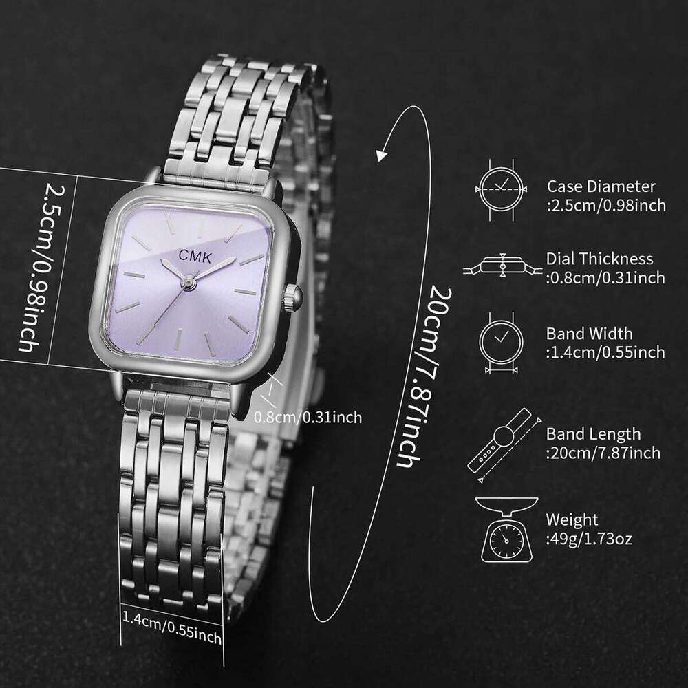 Fashion Square Women Quartz Watch Ladies Casual Alloy Strap Wristwatches Girls Clock Reloj Mujer XJ260303