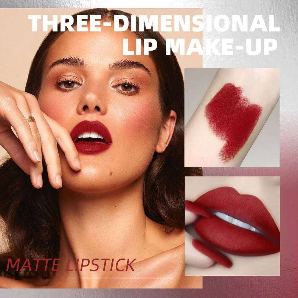 High Quality Professional Lipsticks Nude Matte Lipstick Long Lasting Moisturizing Makeup Sexy Red Lipgloss Tint Lips Cosmetics H260302