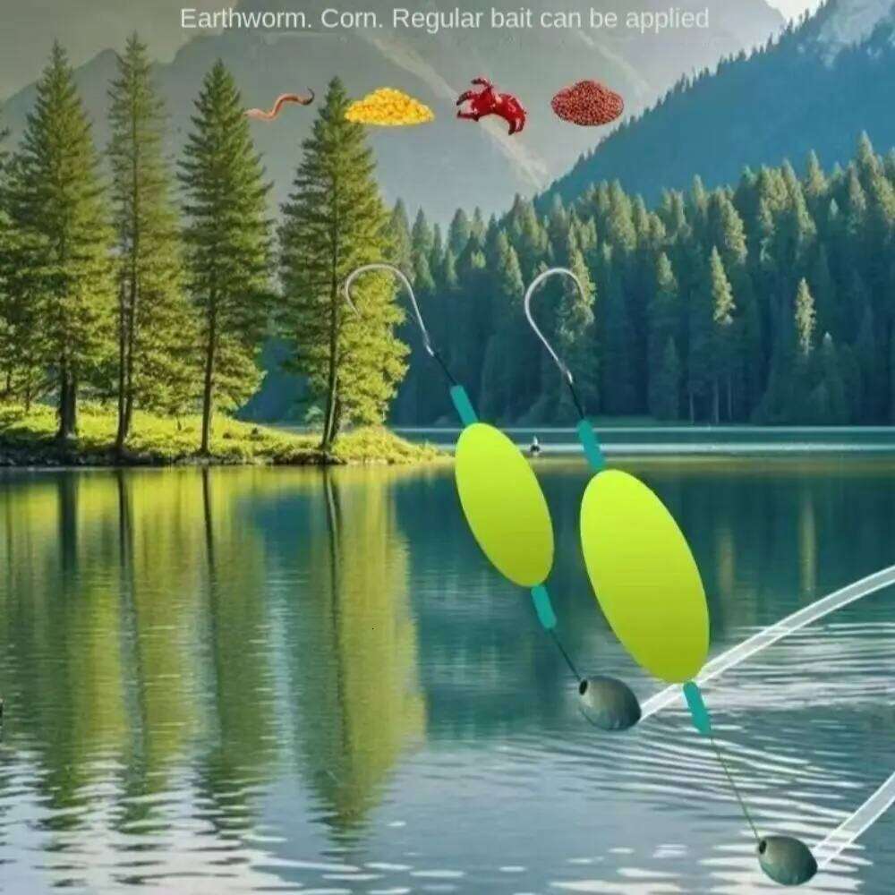 5pcs double Hair hook Anti bottom Equipment Fishing Hook Ready Made Pesca Carp Rigs fishing lure Z260228