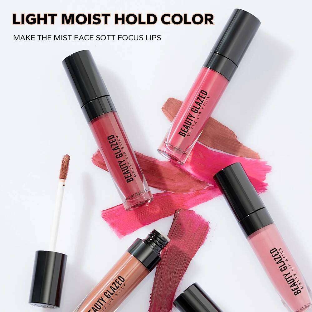 Beauty Glazed 20 Colors Long Lasting Waterproof Matte Lipstick Tint Smooth Lightweight Lip Makeup H260302