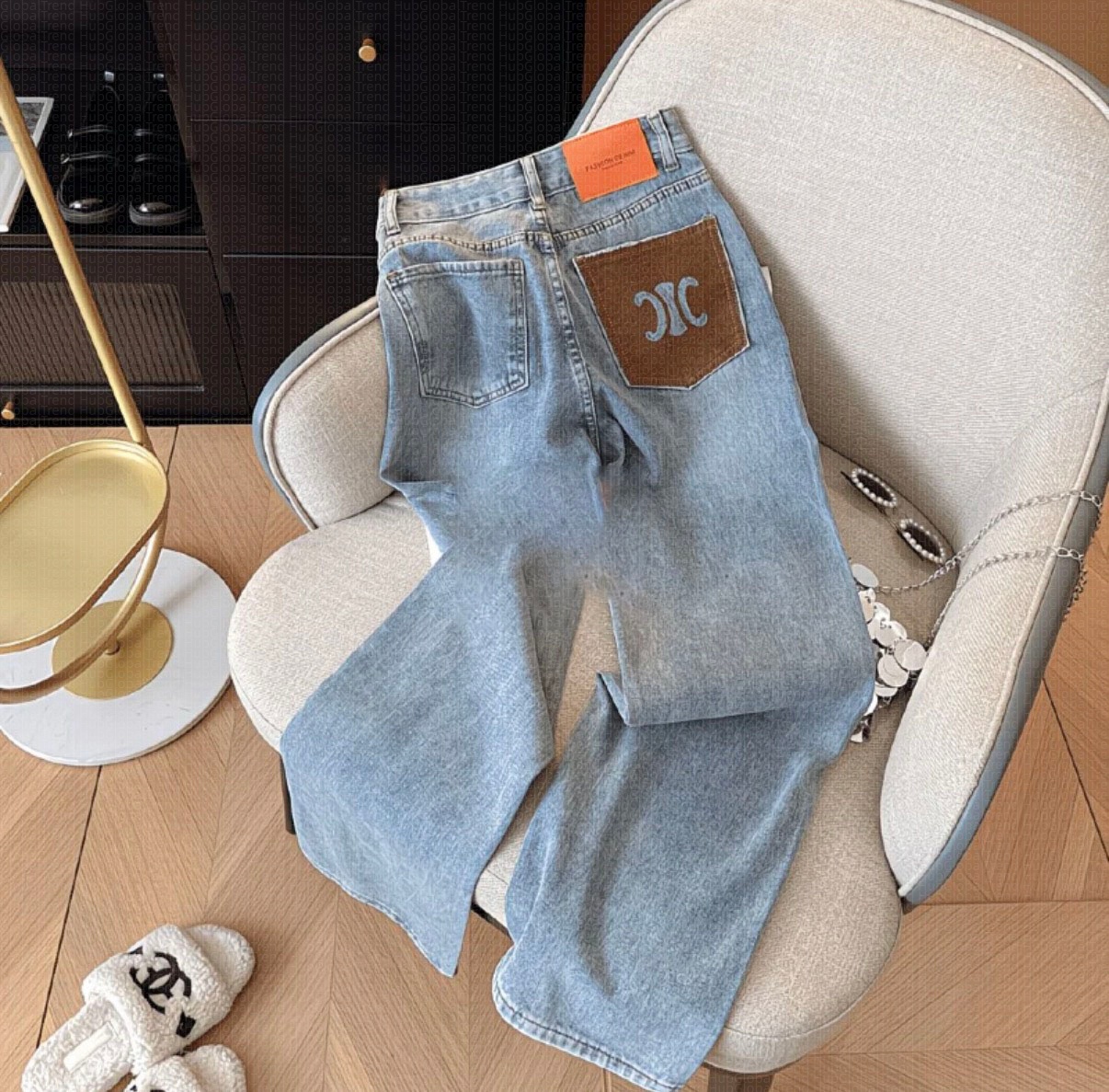 Blue Women Jeans Streetwear Vintage Fashion High Waisted Wide Leg Jean Female Trouser Letter Hip Hop Baggy Denim Pants Women's Jeans S--3XL