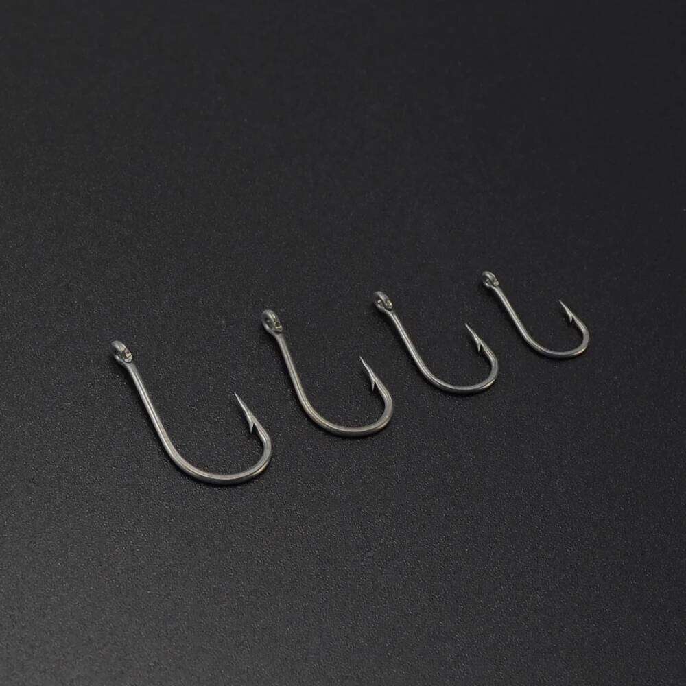 Hirisi 100pcs High Carbon Stainless Steel Micro Barbed Fish Hooks 8009 - Durable Coated Carp Fishing Hook Set Z260228
