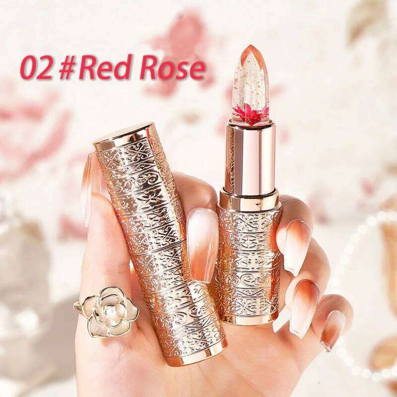 Temperature Color Changing Women Lipstick Transparent Waterproof Moisturizing Crystal Jelly Pearlescent Lip Balm Cosmetic H260302