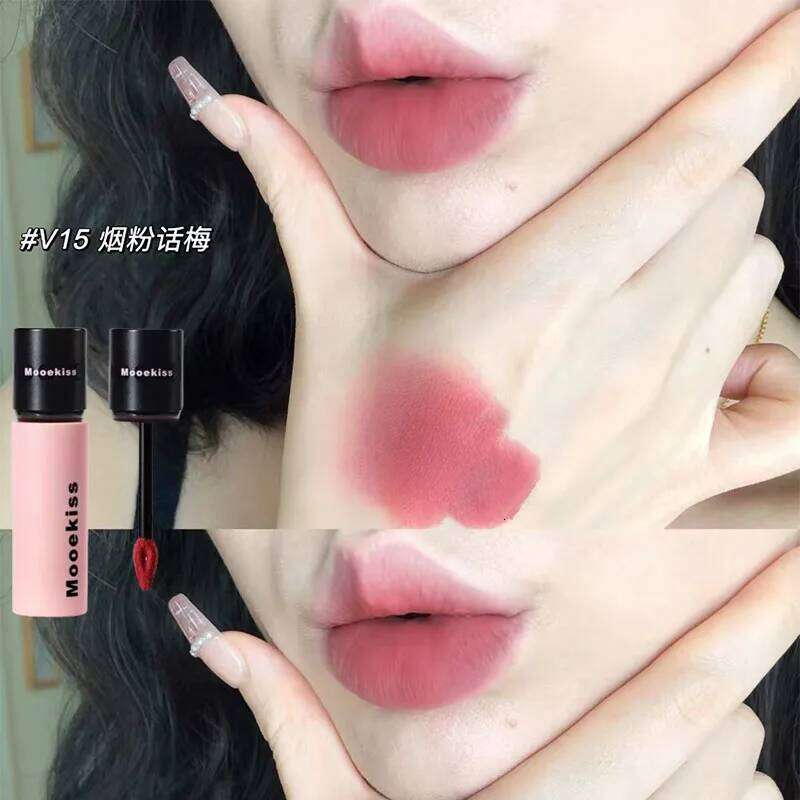 Mooekiss Velvet Lipstick Matte Soft Mist Fog Lipclay Lipmud Long-lasting Concealer Non-stick Chestnut Brown Lip Clay Gloss H260302