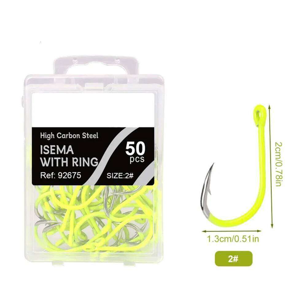 Package Content Barbed Sea Fishinhook Hook Fishing Hooks Fluorescent Yellow Z260228