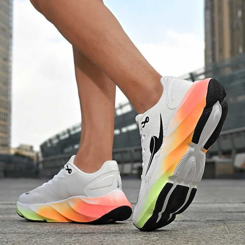 Carbon Plate Men Running Shoes Marathon Speciality Sports Breathable Lightweight Womens Comfortable Nonskid Leisure Sneakers K260303