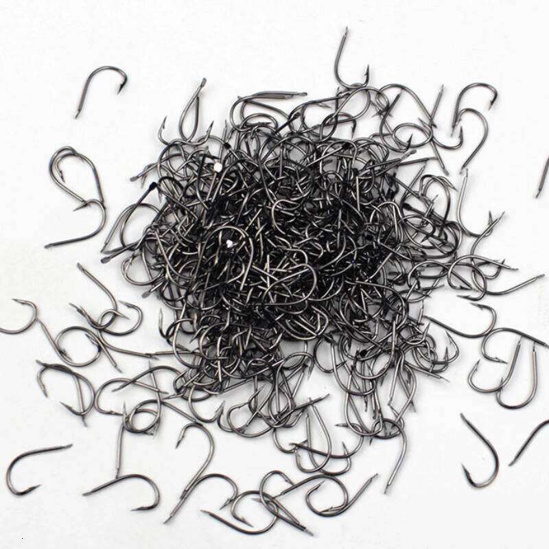 50PCS/100PCS/500PCS/1000PCS Fishing Hooks Small Hook Accessories Crooked Noeye for Tiny Fish ovner PESCA Z260228