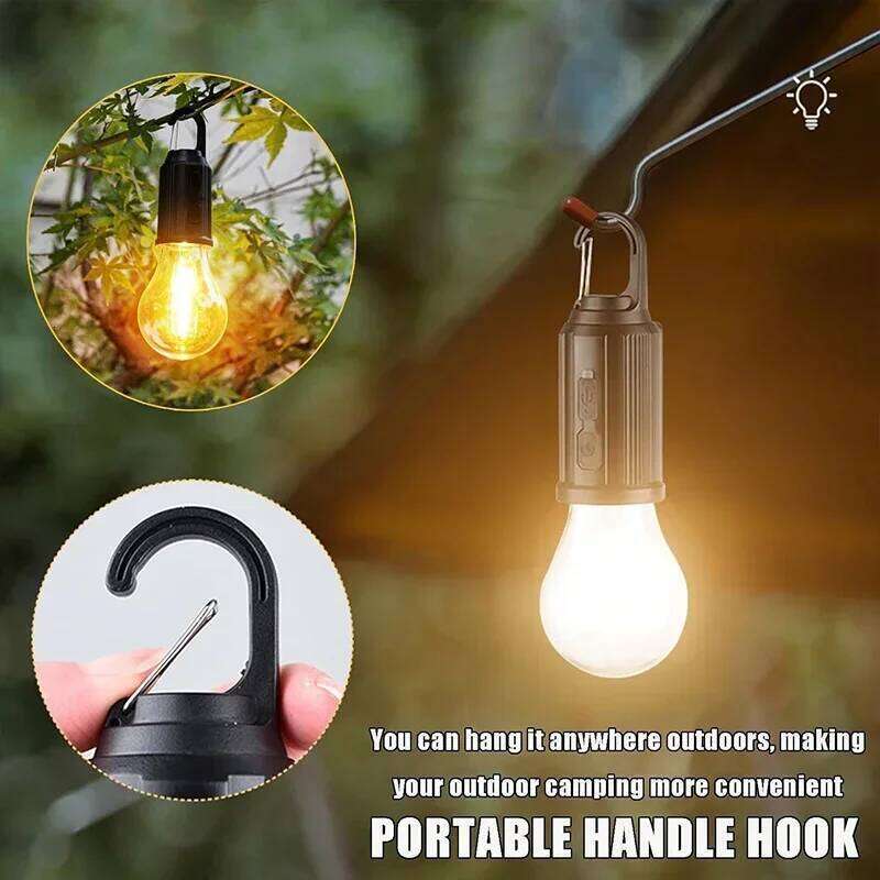 Adjustable Brightness Solar Camping Light Handheld Dual Power USB Rechargeable Lantern for Outdoor Emergencies Tents Boats S260302