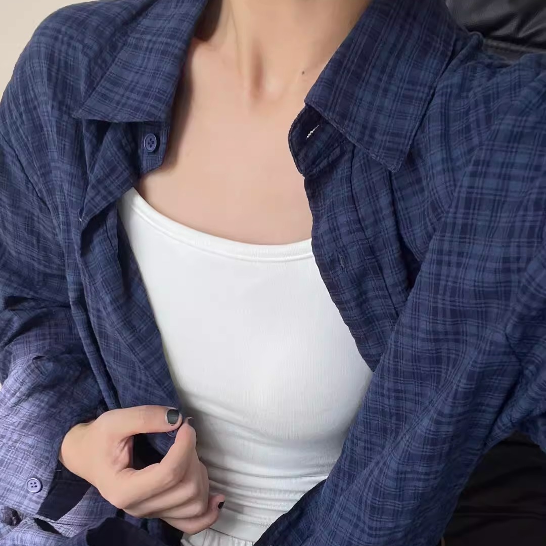 Designer Polo Shirt Hoodie American Retro Striped Plaid Shirt Designer Shirt For Women New Design Niche Long-sleeve Shirt Cardigan Top Jacket