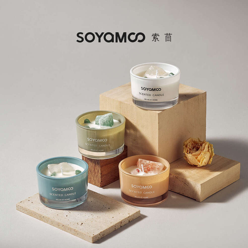 Crystal Aromatherapy Home Bedroom Living Room Long-lasting Soy Wax Safe and Harmless Fragrance Candle W260303