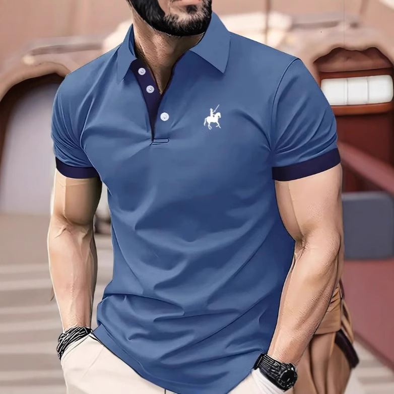 2026 Luxury Brand Designer Clothing New Summer Fashion Men's Printed Short-Sleeve Polo Shirt, Suitable For Golf And Tennis