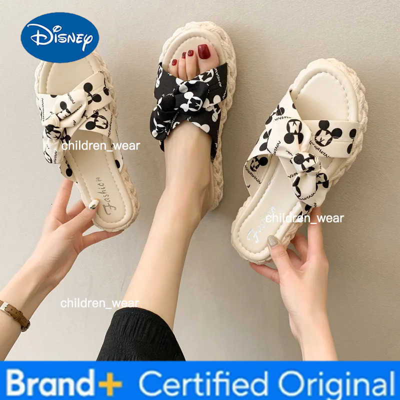 Disney cartoon Mickey Mouse fashion sandals and slippers girls platform sandals summer slippers beach shoes H260303