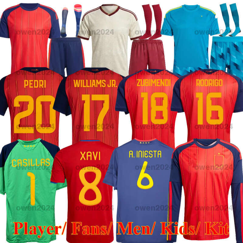 Spain jersey 2026 Word Cup Kit Kids LAMINE YAMAL Soccer Jerseys PEDRI Carvaja Footba Shirts WILLIAMS JR MERINO RODRIGO OLMO OYARZABAL camiseta espana