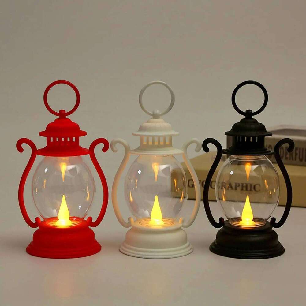 Halloween LED Retro Portable Outdoor Camping Lantern Desk Lamp Battery Powered Tent Light Garden Decoration Night Lights S260302