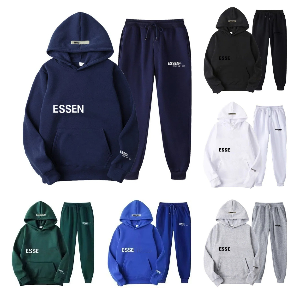 Men's Tracksuit 2PCS Designer Solid Color Letter Print Hooded Hoodies And Sweatpants Fashion Brand Casual Autumn Sports Suit