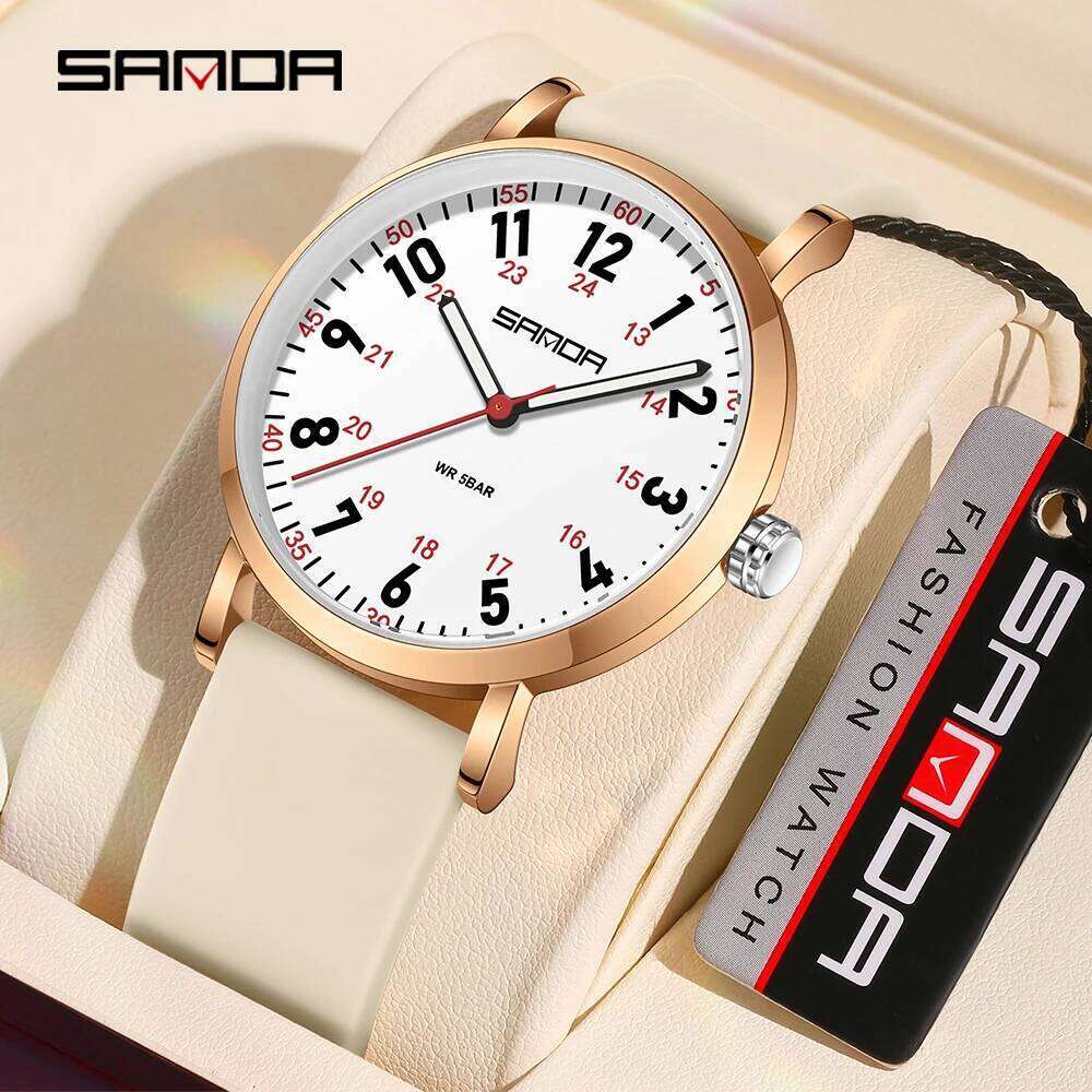 SANDA New 3267 Light Luxury Fashionable Student Quartz Waterproof Simple Temperament Casual Women's Watch XJ260303