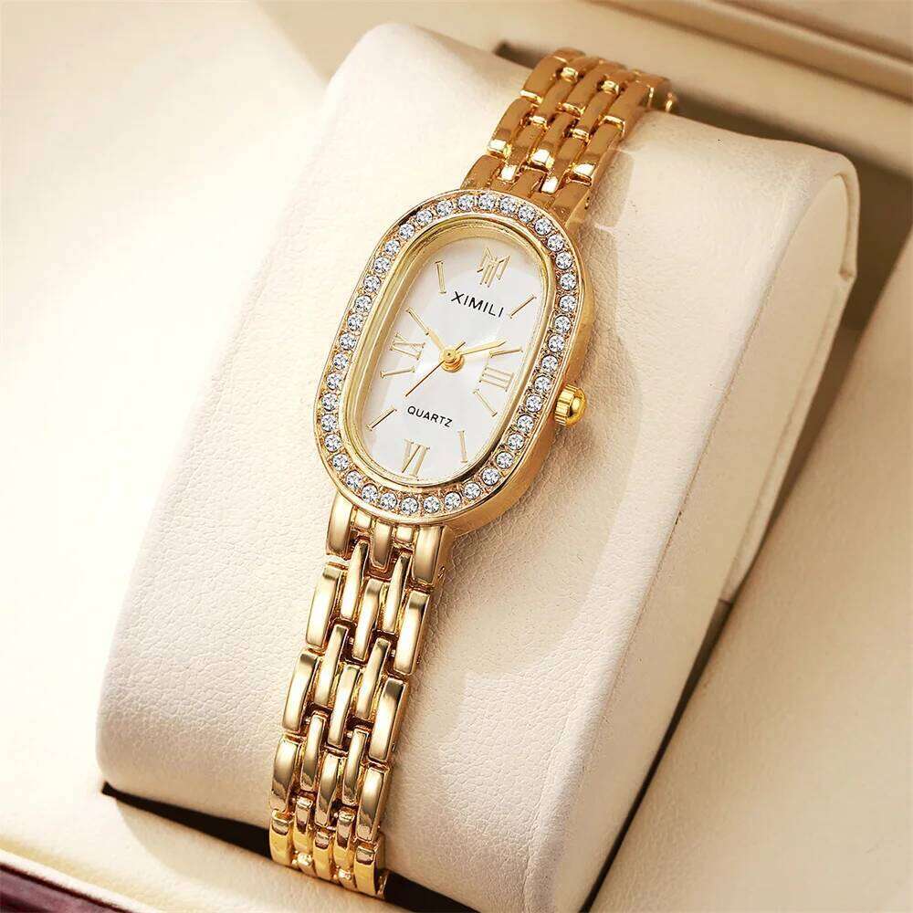 Fashion Roma Oval Dial Womens Quartz Watch Casual Bracelet Strap Ladies WatchesWithout Box XJ260303