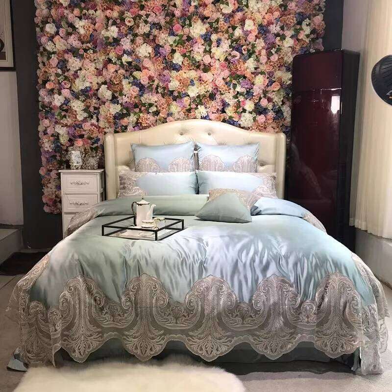 4/6Piece Minimalist Style Bedding Set Lace Edge Duvet Cover Silk Cotton Soft Sheet Pillowcase Twin Full Queen Size Bedclothes W260302