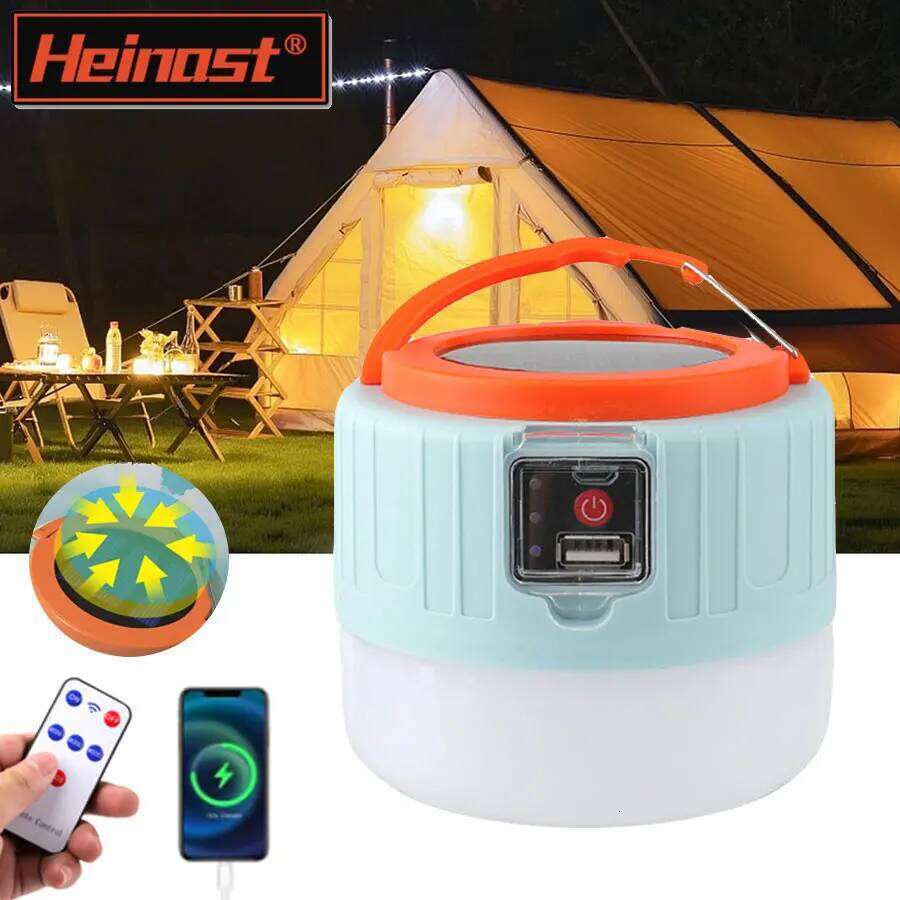 Portable Power Bank LED Camping Lanterns with Remote Control Waterproof Outdoor Tent Light Rechargeable Flashlight S260302