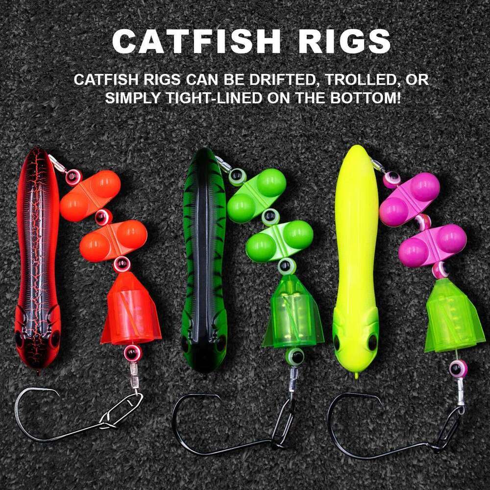 ZYZ Rigs 1PC with 6/0# 7/0# 8/0# Circle Hooks Fake Bait Float and Ringing Bead Ideal for Catfish Fishing Sets Z260228