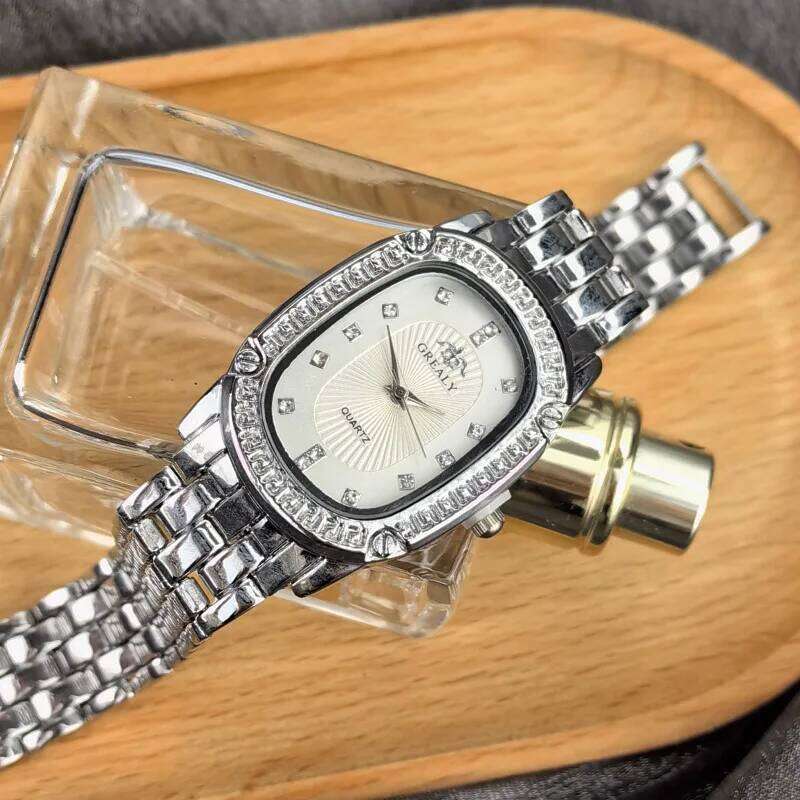 Fashion Square Women's Watches Brand Ladies Quartz Wristwatch Classic Silver Simple Femme Steel Band relogio feminino Gift XJ260303