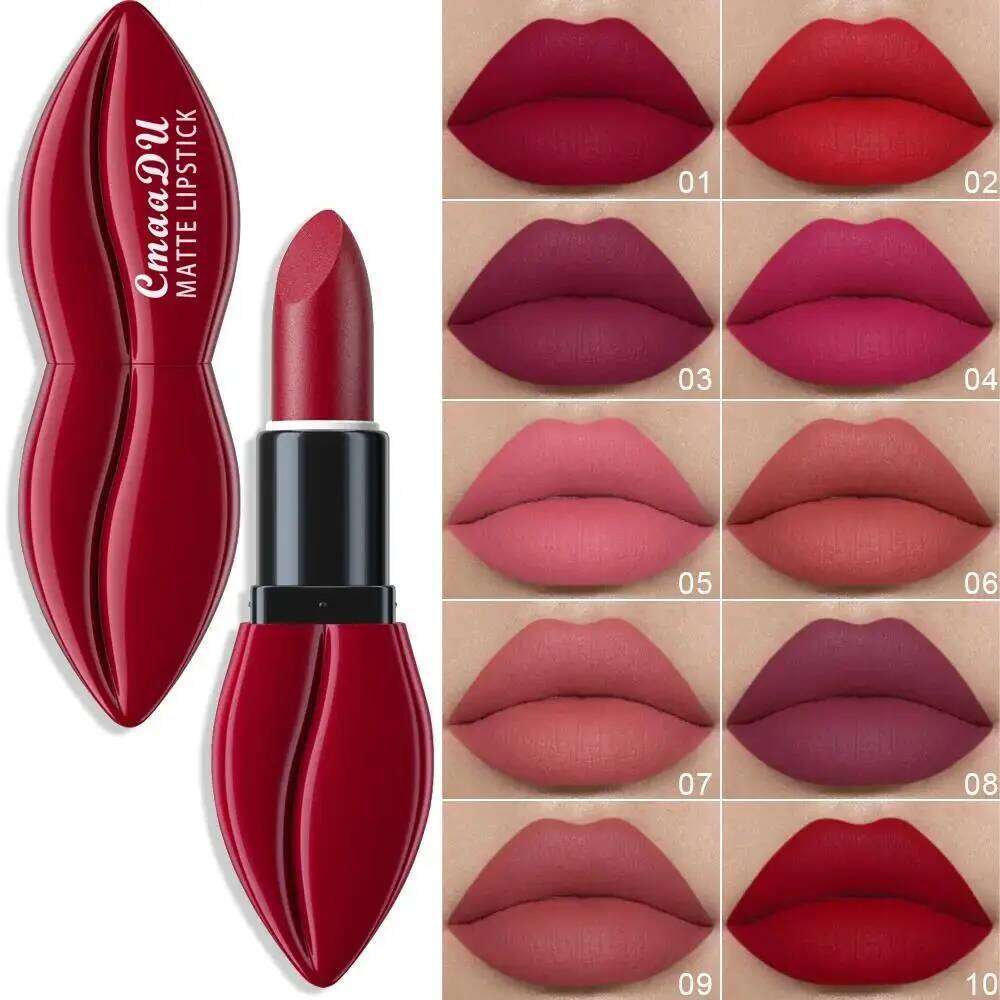 Natural Matte Velvet Lipstick Long Lasting Waterproof Nude Brown Red Professional Makeup Lip Gloss For Women H260302