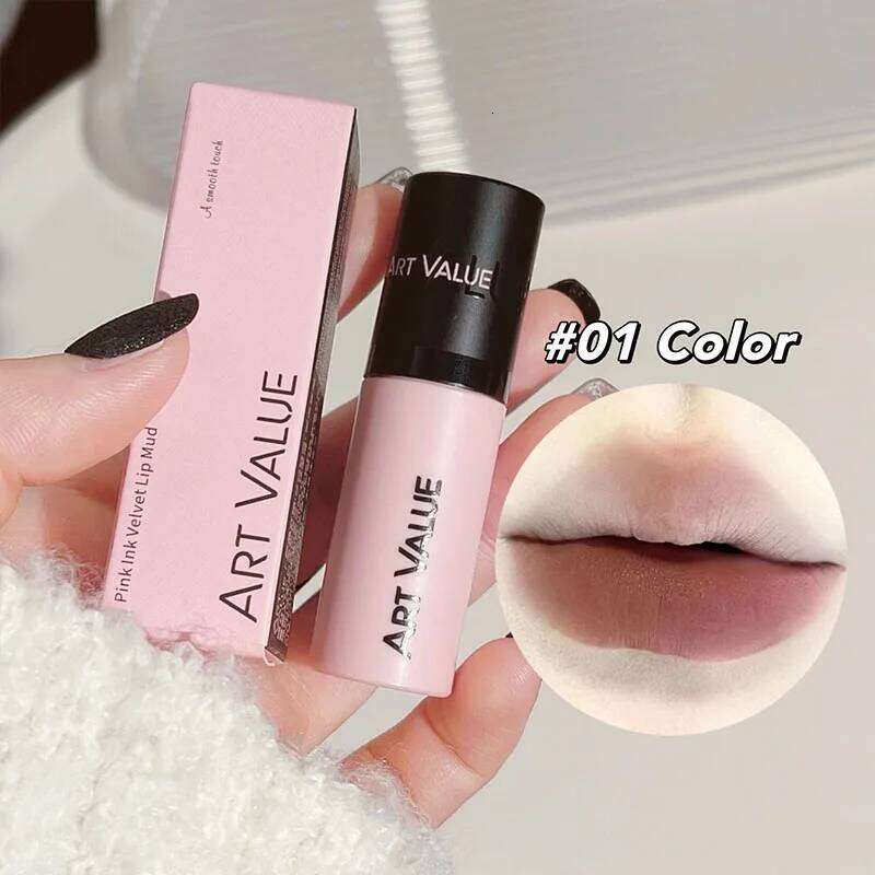 MAtte Gloss Long-lasting Waterproof Silky Smooth Liquid Lipstick Pink Mist Velvet Glaze Lightweight Makeup Lip Tint Mud H260302