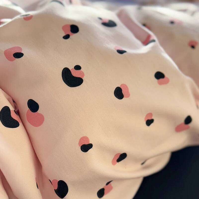 INS Korean Pink Girls Bedding Sets 2025 New Soft Flat Sheet Duvet Pillowcase Bed Linen Queen Full Size Quilt Cover Set W260302