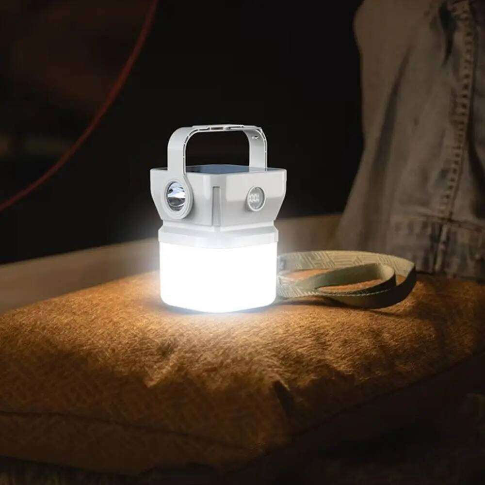 Portable Rechargeable Solar Camping Lantern Waterproof Emergency Tent Lamp Strong Brightness LED FIshing Hang Light Campinglight S260302