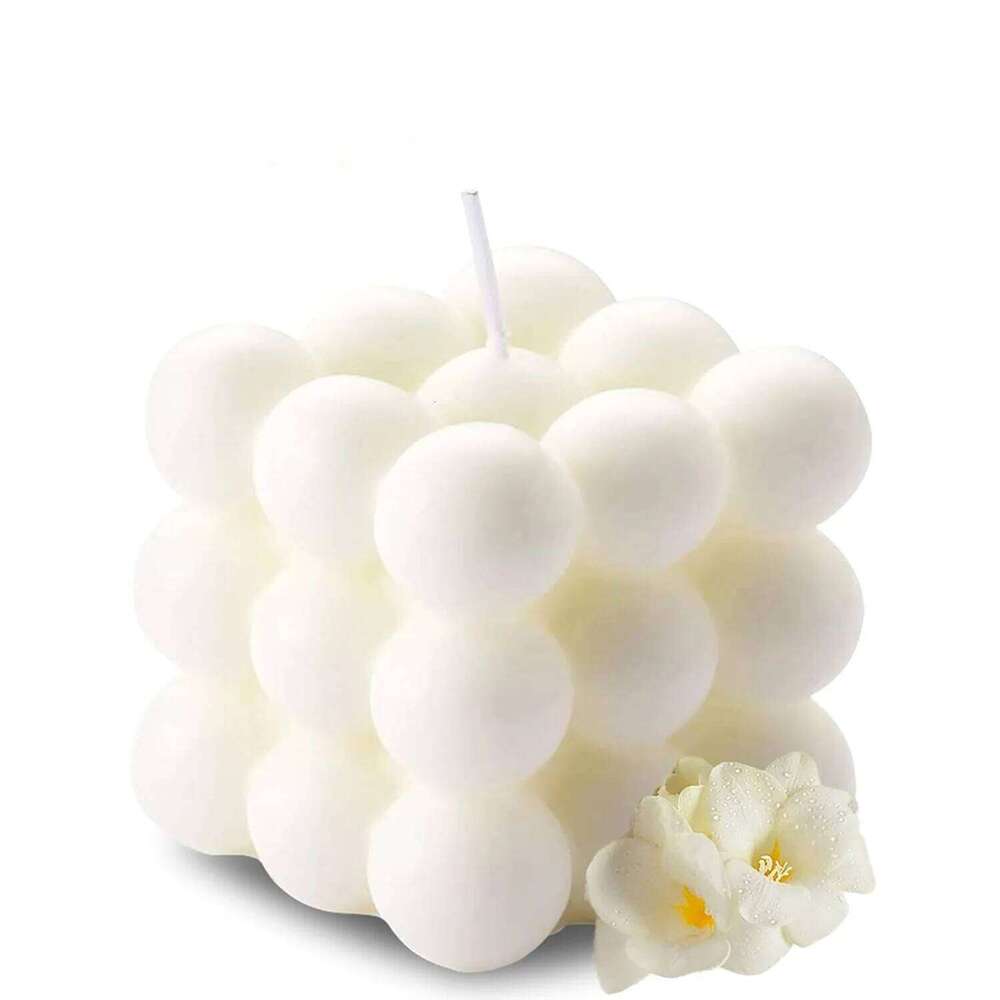 Scented Bubble Cube Candles Home, Aesthetic Room Decoration, Ideal Gift for House Warming, Wedding, Birthday, Christmas, Valentine's Day W260303