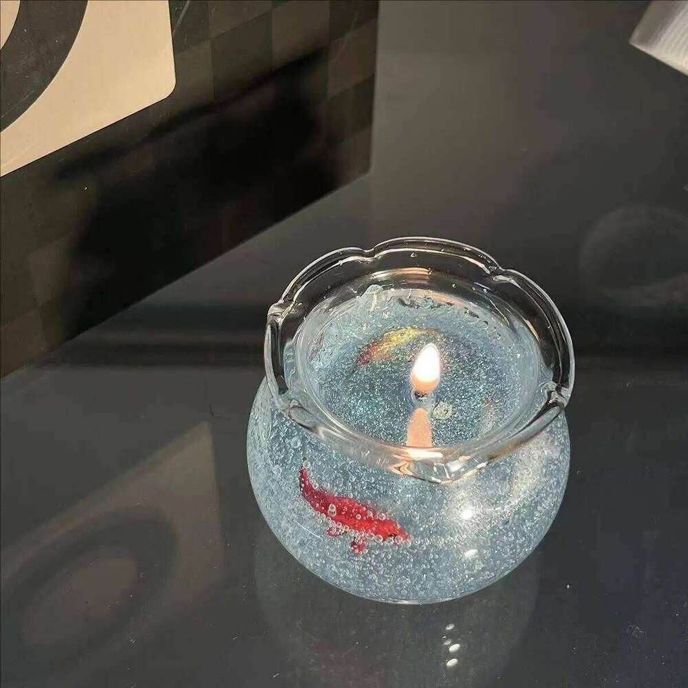 Bubble Fish Tank Goldfish Aromatherapy Candle Cute Room Props Birthday Gifts Best Friend Gift Christmas Decoration W260303