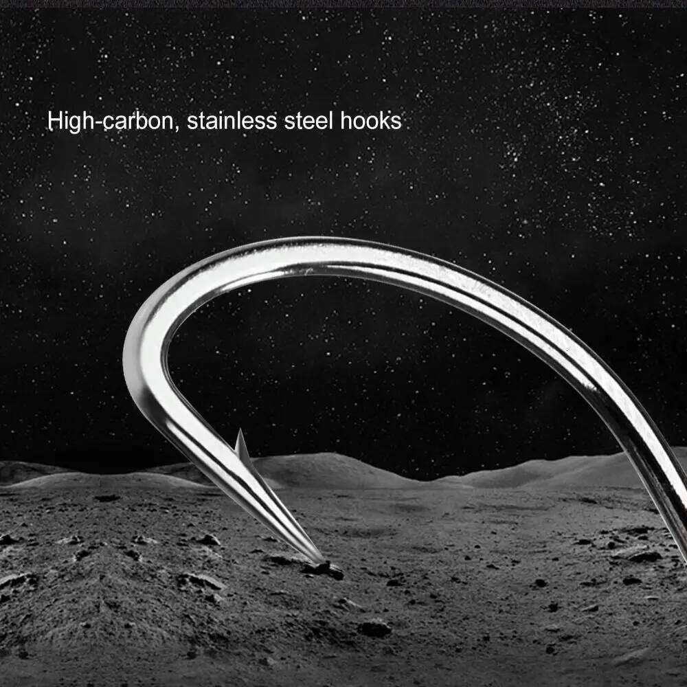 6-8PCS/Set 18.5cm Hook 30-60LB 2/4/6/8# Leader Barbed Europe Feeder Group Hooks Carp Fishing Tackle Z260228