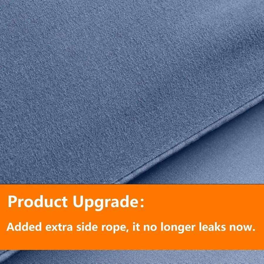 Slate Blue Full Size Comforter Set - 7 Pieces Bed in a Bag Bedding with All Season Soft Quilted Warm Fluffy Reversible Includes W260302