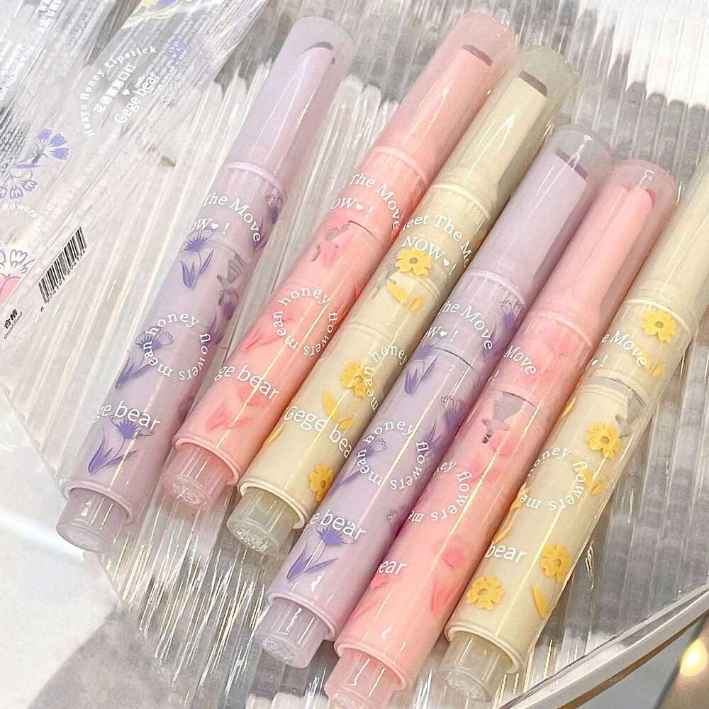 Water-light Glaze Mirror Glitter Lip Tint Long Lasting Moisturising Love Heart Shape Solid Lipstick Pen Lips Makeup Cosmetic H260302