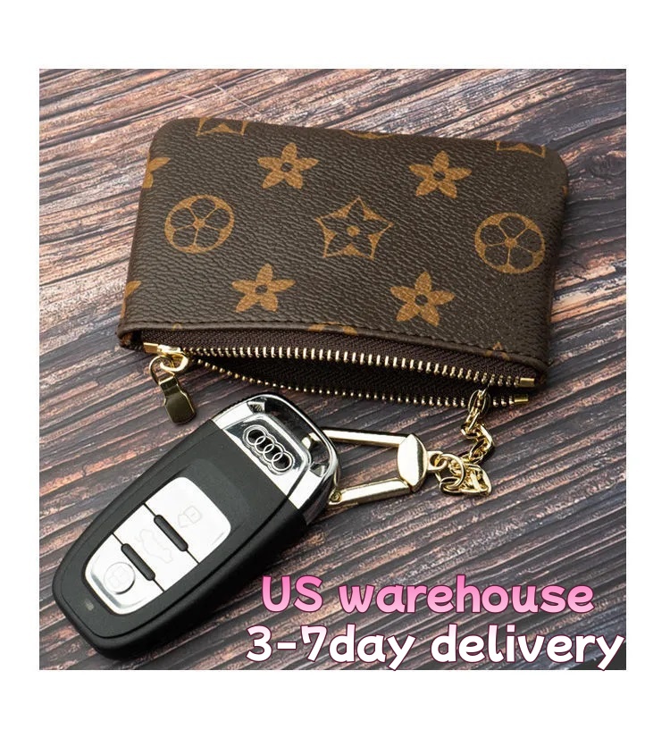 High quality mini coin purse leather Coin bag Key case wallet purse evening bags clutch handbag chain packages with box