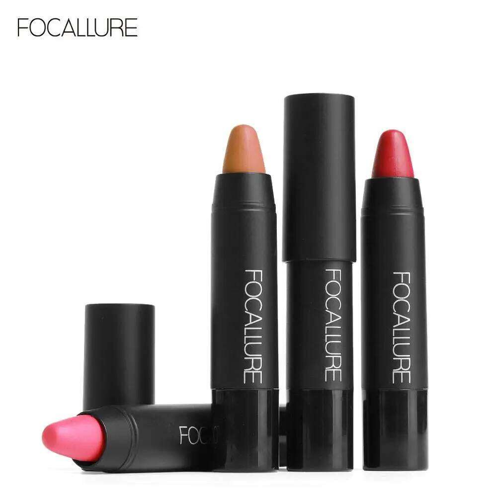 Focallure Lipstick 19 Colors Waterproof Matte Lipsticks Soft Texture Stick Cosmetic Sext Red Nude Lip Makeup Batom H260302