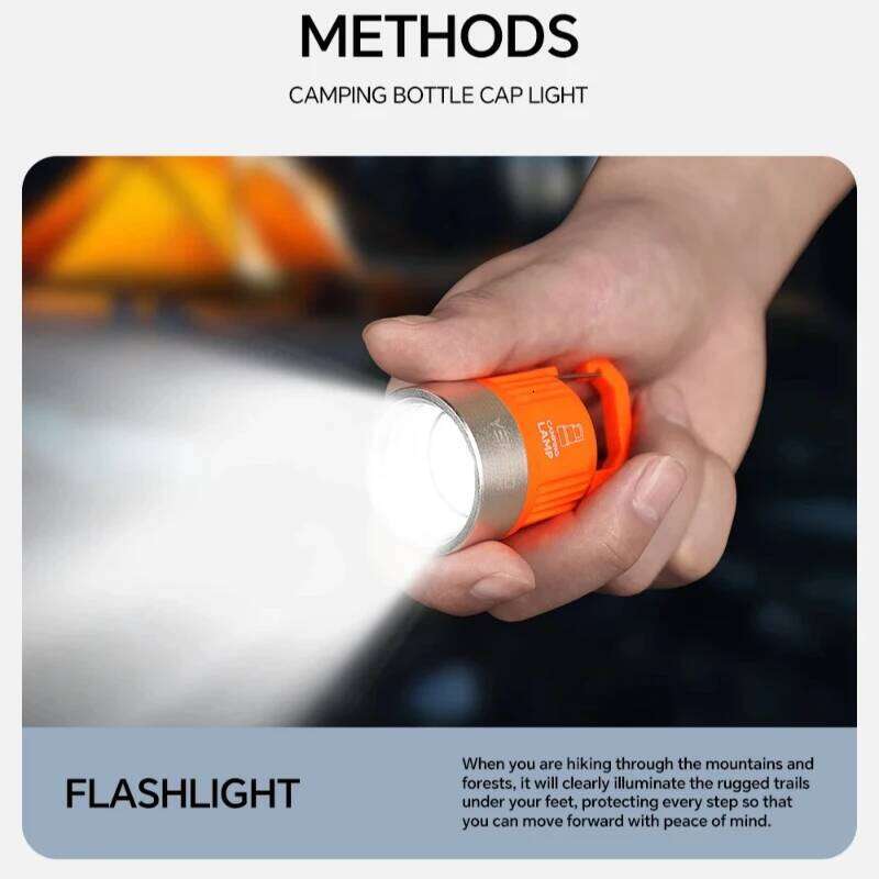 Portable Outdoor 450mAh Battery Rechargeable YEMAO B90 Camping Light with Hook High Brightness IPX4Emergency Flashlight RGB Lamp S260302