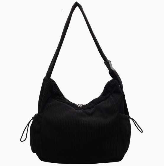 Large capacity plush bag - fashionable new style for autumn and winter, pure color, retro tote bag, artistic and casual crossbody bag H260303