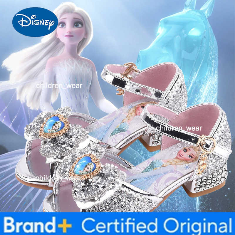 Disney Girl shoes Sandals Frozen Elsa Princess Shoes Fashion Little Girls Crystal Shoes Children High Heels Sandals Infant sandals H26030311