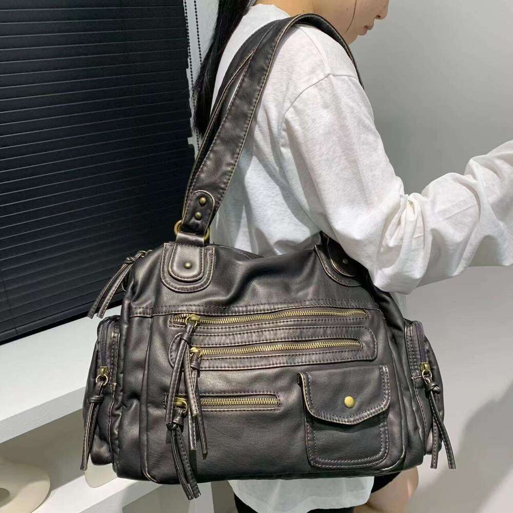 Luxury Shoulder Bags Totes Hobo Cross Border Exclusive Amazon Hot Selling Women S Fashion Retro Tote Korean And Japanese Trend Simple Crossbody Bag SE