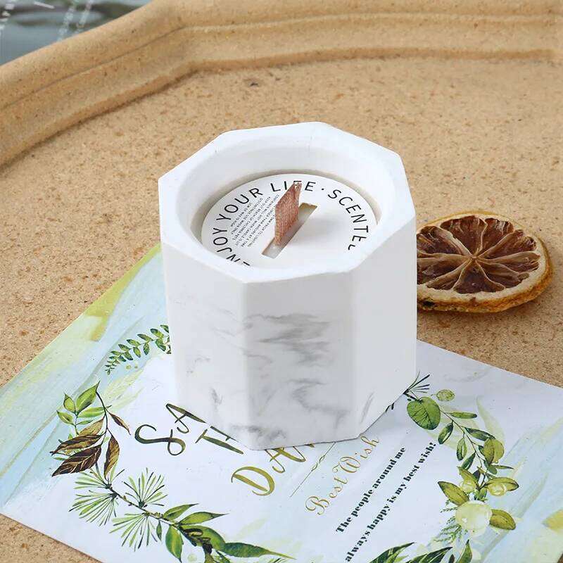 Marble Scented Candle, Smokeless Aromatherapy Candle in Jar, Home Decor Relaxing Gift, Romantic Wedding Birthday Party Favor W260303