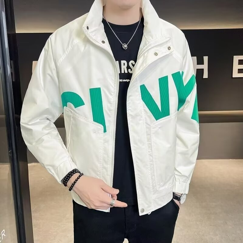 Highend Design Men's Utumn Stndup Collr Designer Jacket Fshion Letter Embroidery Jcket Short Slimfit Light Luxury Trendy Men's Jcket