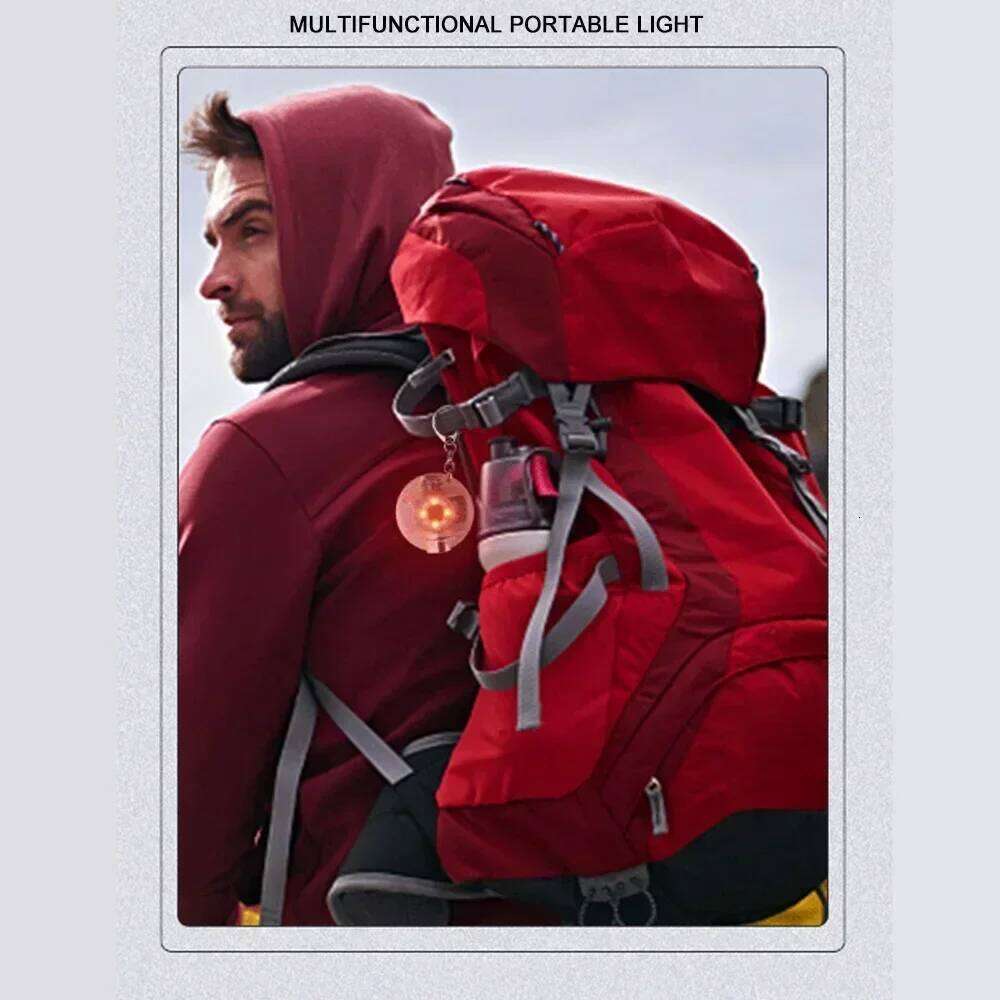 Mini Keychain Flashlight 6 Light Modes Torch Type-C Charging Multi-function Waterproof Fluorescent Magnetic Warning Camping Lamp S260302