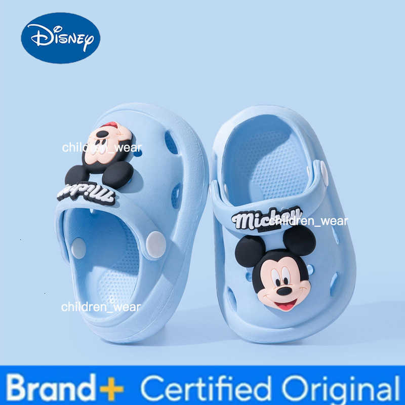 Disney KidsCasual Shoes Sandals EVA Beach Mickey Mouse shoes Summer Shoes For Children Anti-slip Blue Pink Shoes Size 28-39 H260303