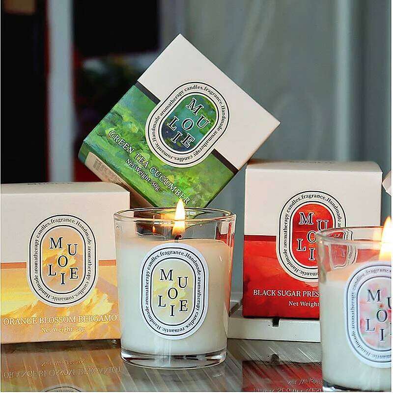 Luxury Scented Candles for Home Decoration Ornaments Soy Wax Jar Aromatherapy Candle Minimalist Design W260303