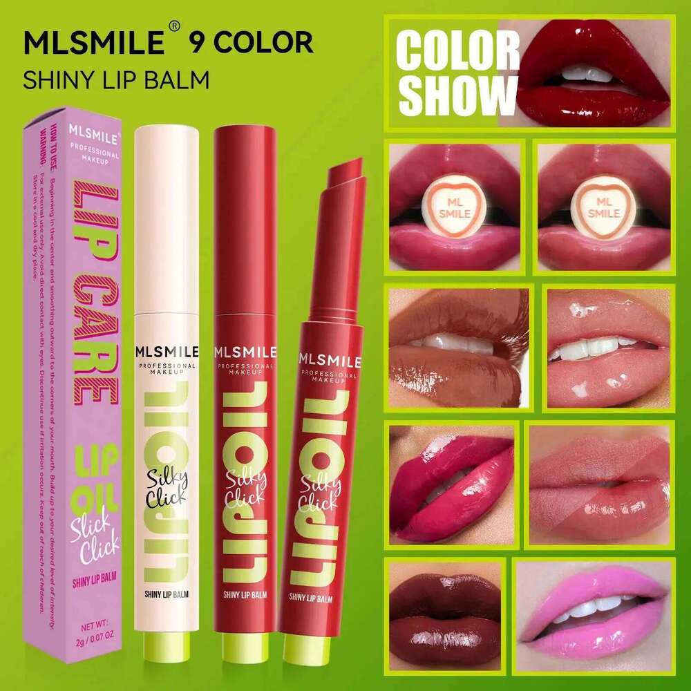 MLSMILE Multicolor Silky Lipstick Hydrating Lip Balm Long Lasting Mirror Gloss Oil Nourishing Radiant Press H260302