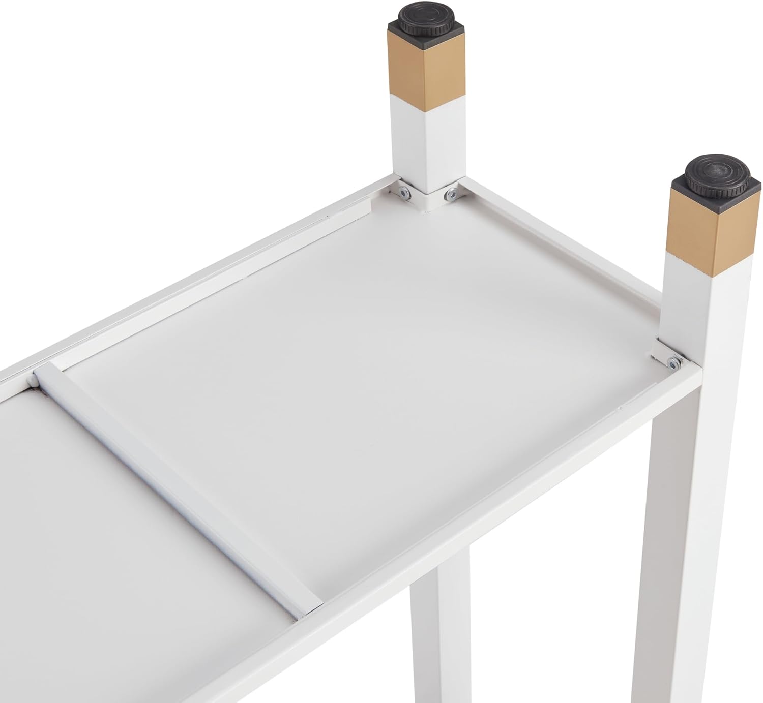 Glass Entryway Table 2-Tier Entry Way Console Entrance Table 41"L Narrow Sofa Table with Shelves Ideal for Hallway Entryway Living Room Foyer Cor