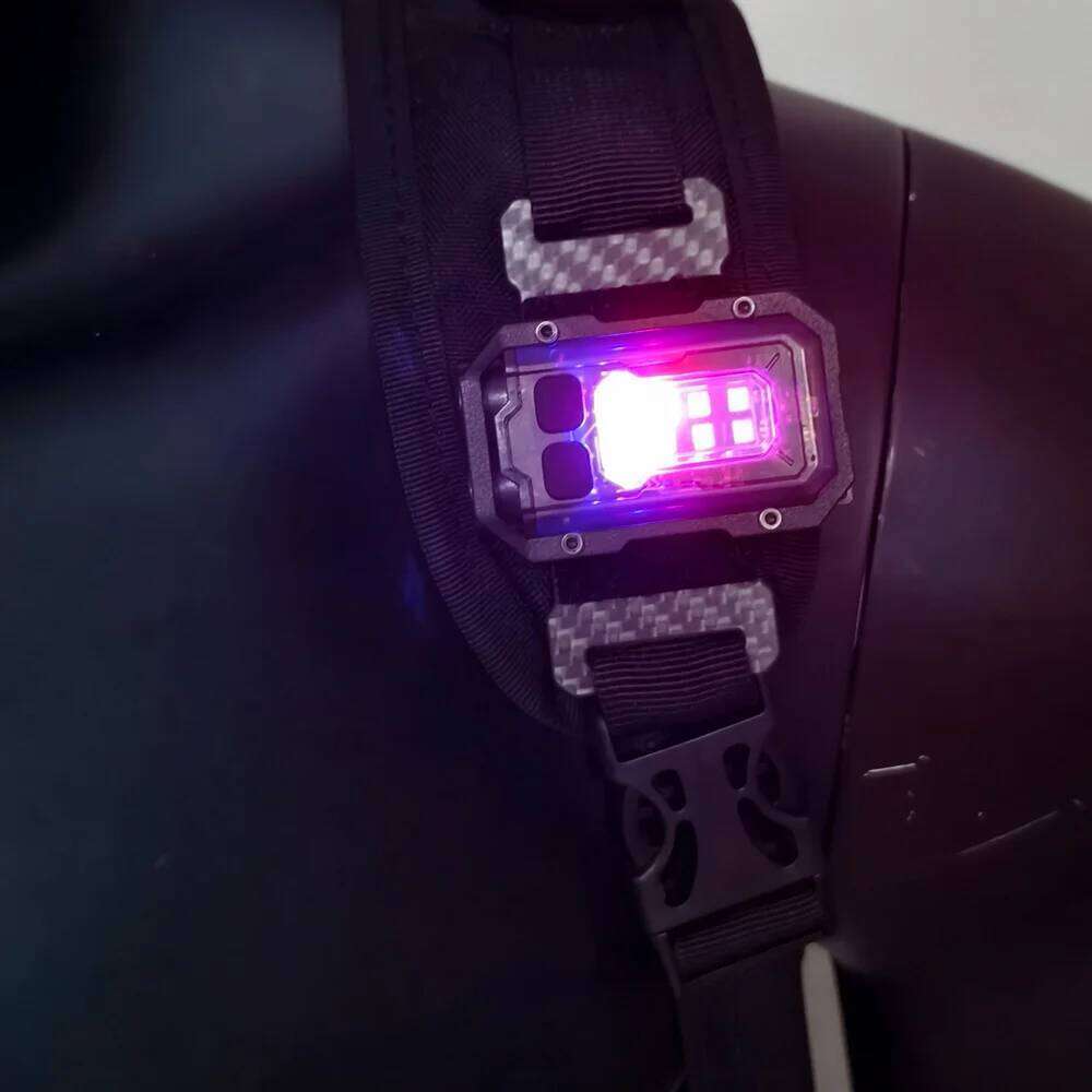 Tactical EDC Flashlight Or Loop Plate Portable Mini Outdoor Camping Hiking Flashing Light For 25mm Backpack Strap S260302