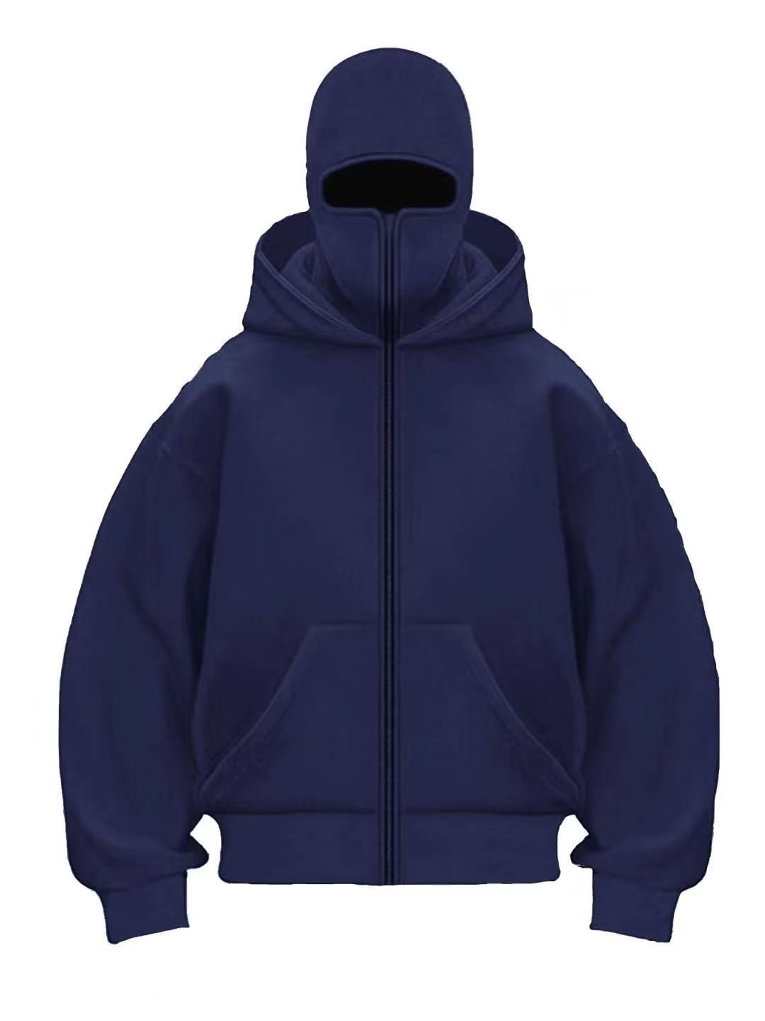 New Autumn and Spring Double-Layer Hooded Zip-Up Sweatshirt Jacket, Unique Design, Loose Street Style, Unisex Couples Fit