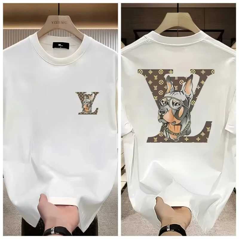 T-shirt 2025 Men American Heavy Cotton Loose Crew Neck Ins Fashion Casual Unisex TopT260303